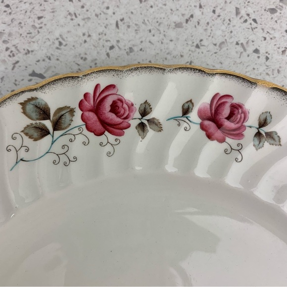 Vintage Aynsley Rose Pattern Plate and Server Set - Picture 3 of 8